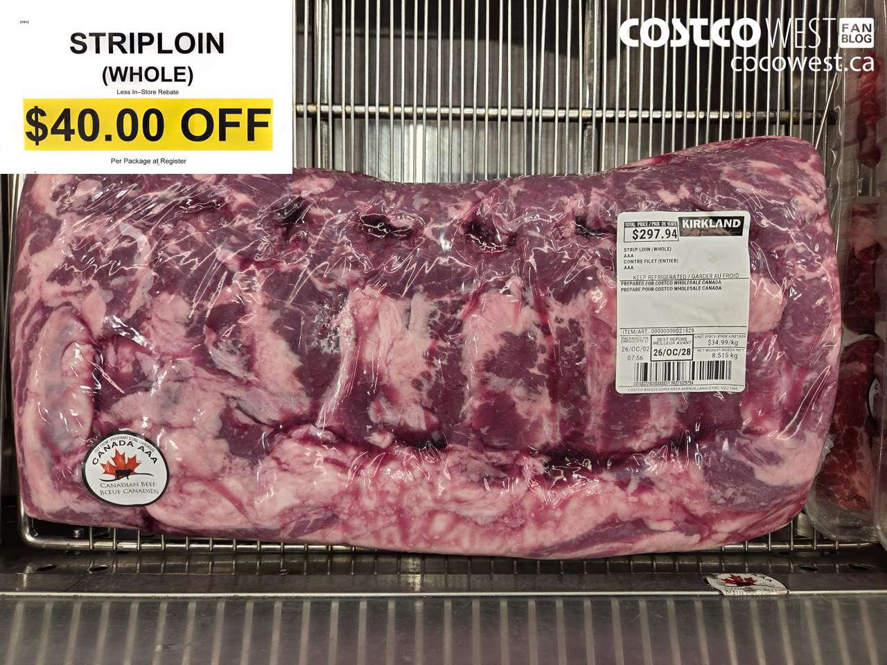 21812 STRIPLOIN (WHOLE) ($40.00 INSTANT SAVINGS)