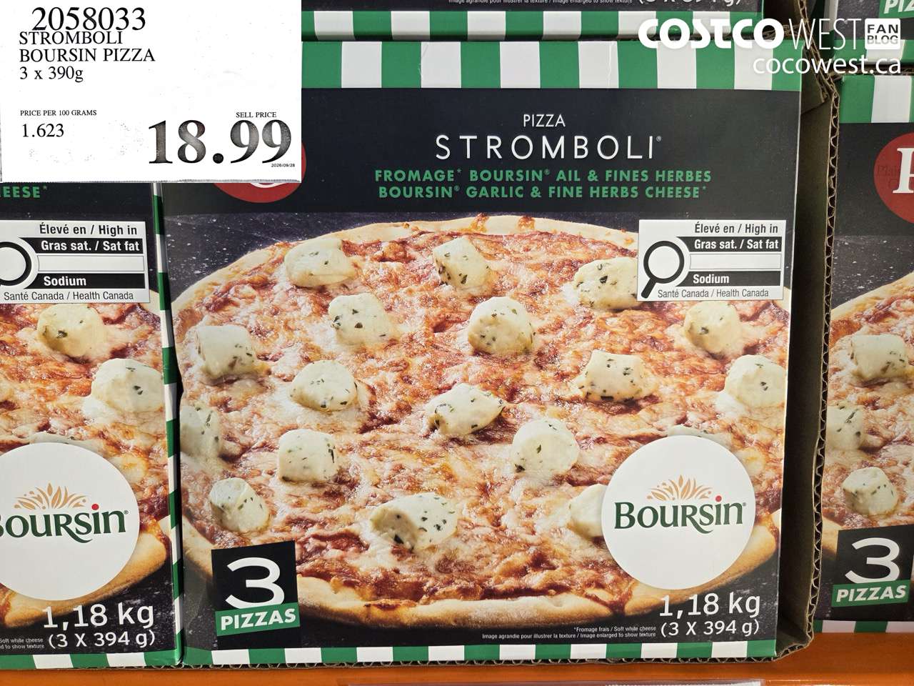 2058033 STROMBOLI BOURSIN PIZZA 3 X 390G $18.99