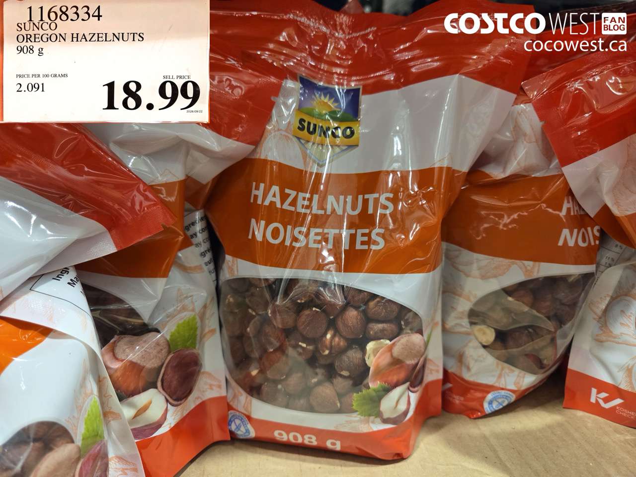 1168334 SUNCO OREGON HAZELNUTS 908 G $18.99