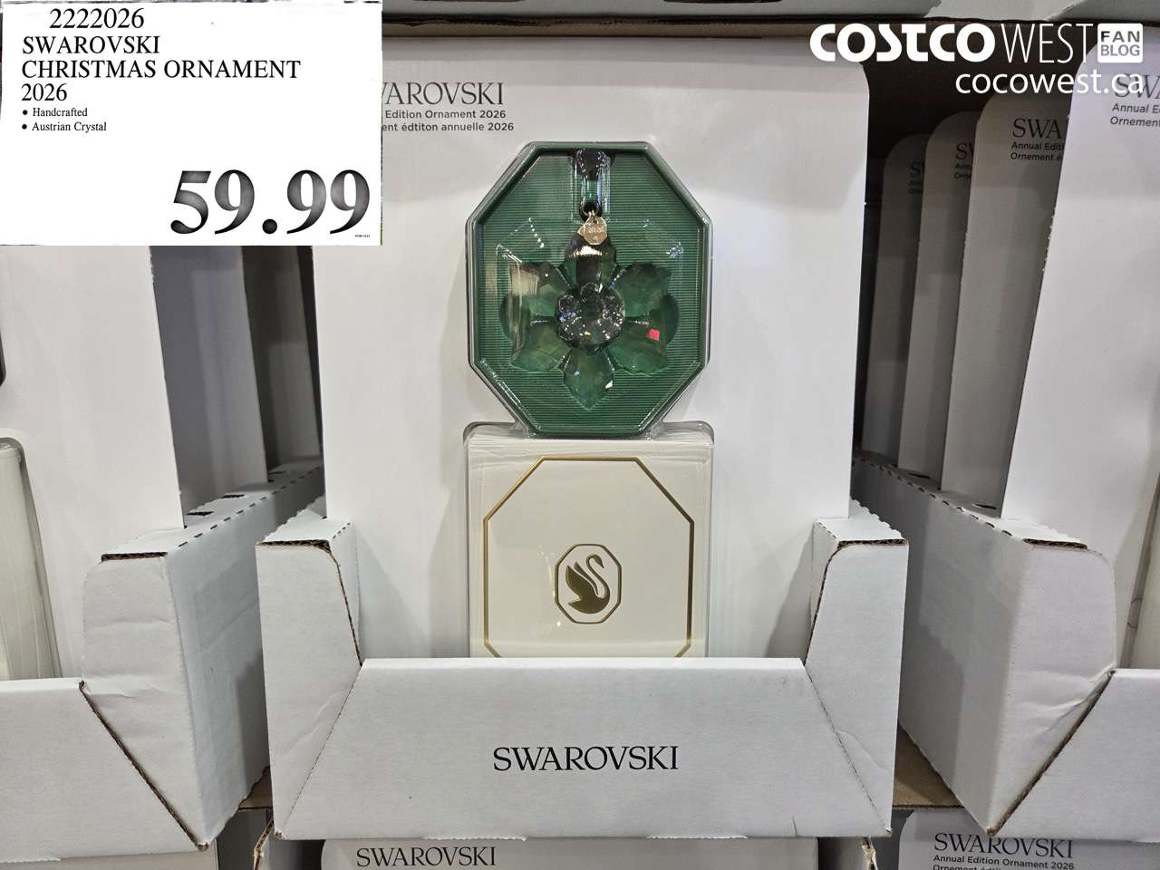 22222026 SWAROVSKI CHRISTMAS ORNAMENT 2026 $59.99