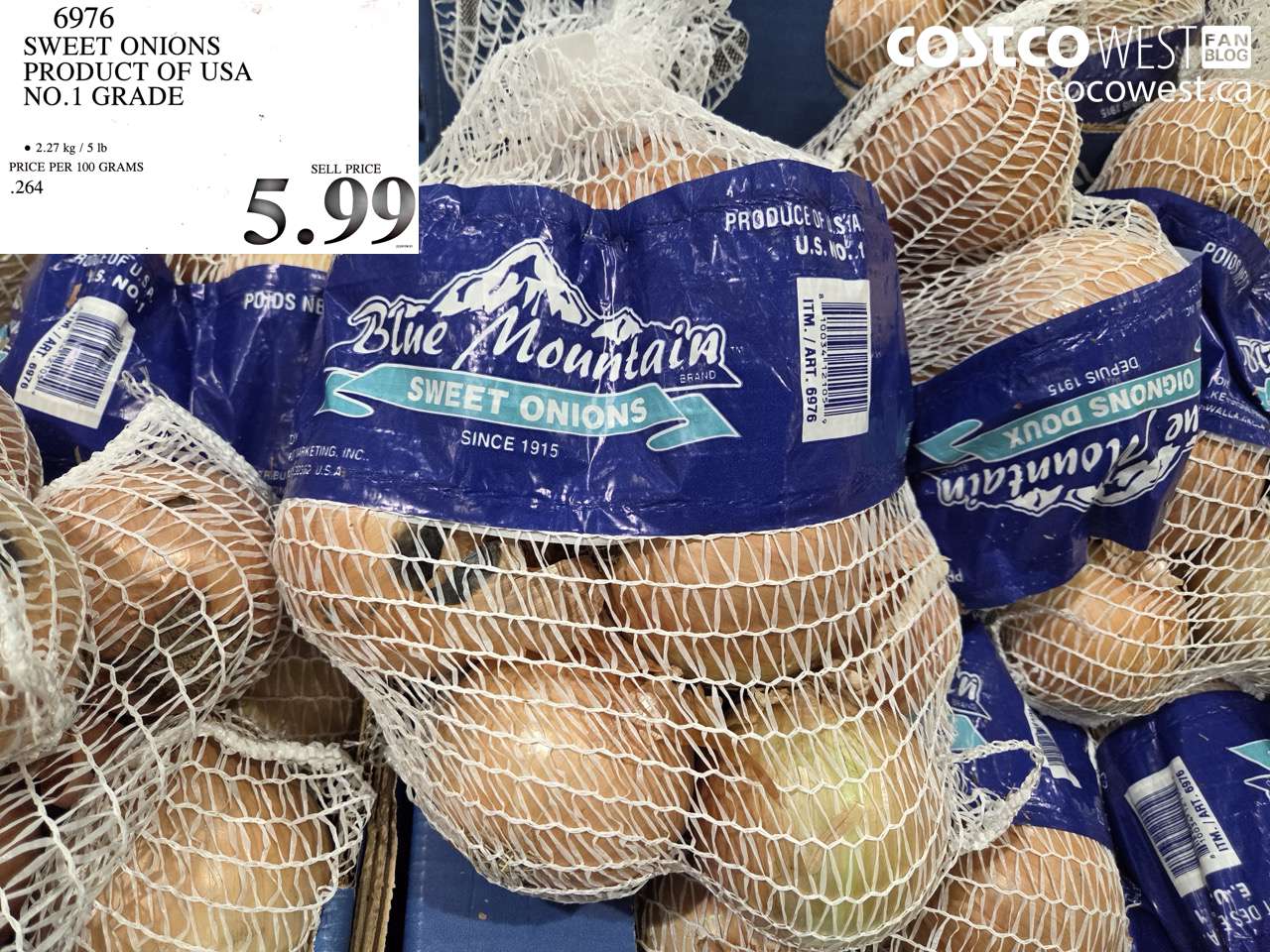 6976 SWEET ONIONS PRODUCT OF USA NO.1 GRADE $5.99