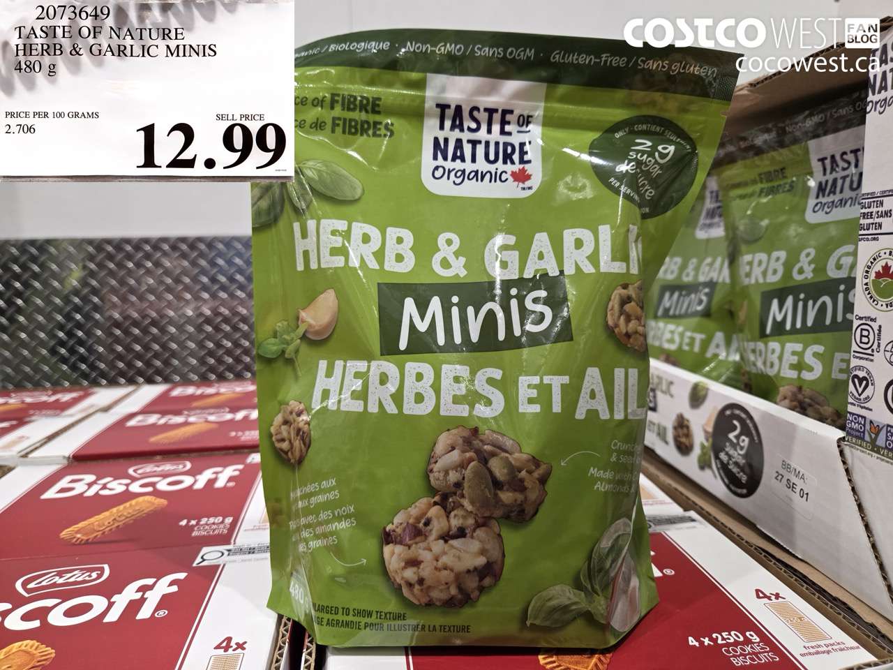 2073649 TASTE OF NATURE HERB & GARLIC MINIS 480 G $12.99
