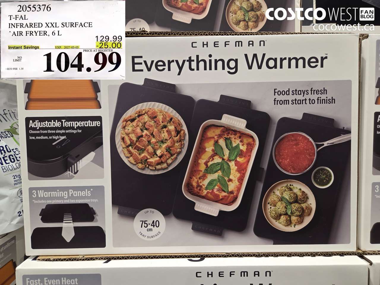 2055376 T-FAL INFRARED XXL SURFACE AIR FRYER, 6 L ($25.00 INSTANT SAVINGS EXPIRES ON 2027-03-05) $104.99