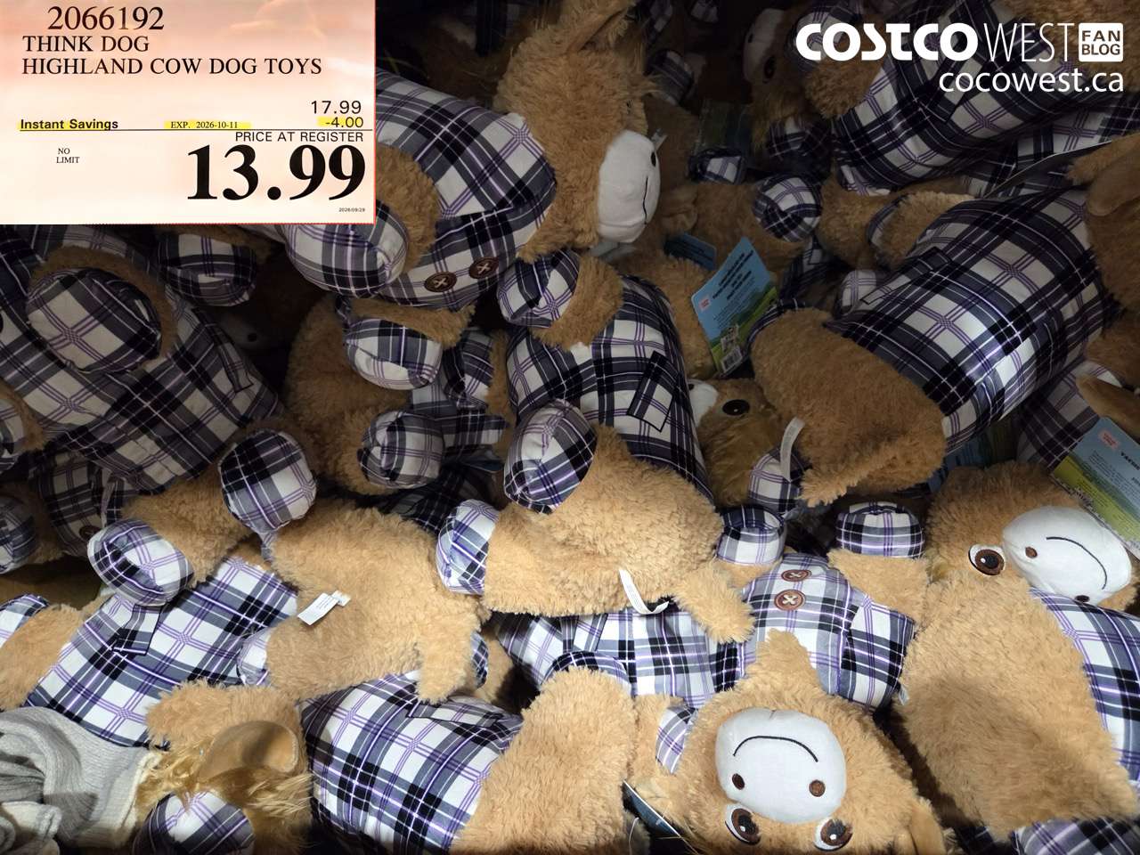 2066192 THINK DOG HIGHLAND COW DOG TOYS ($4.00 INSTANT SAVINGS EXPIRES ON 2026-10-11) $13.99