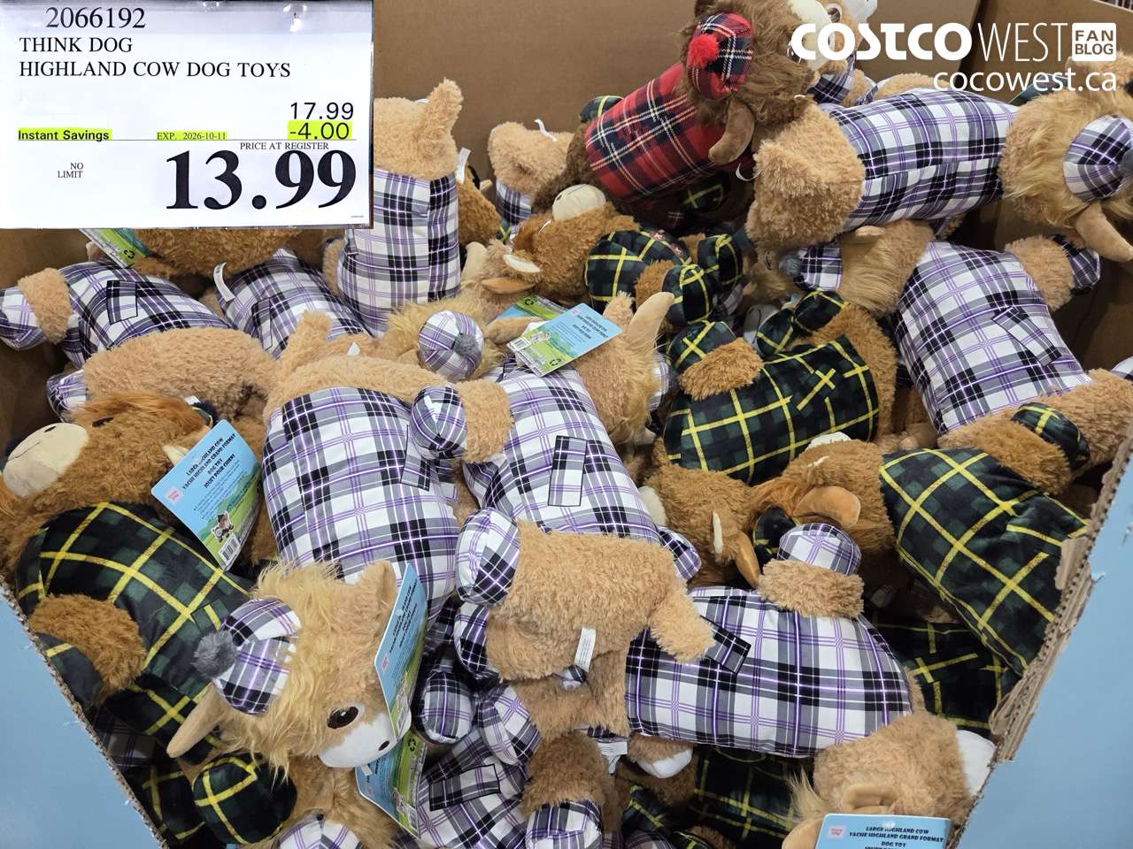 2066192 THINK DOG HIGHLAND COW DOG TOYS ($4.00 INSTANT SAVINGS EXPIRES ON 2026-10-11) $13.99