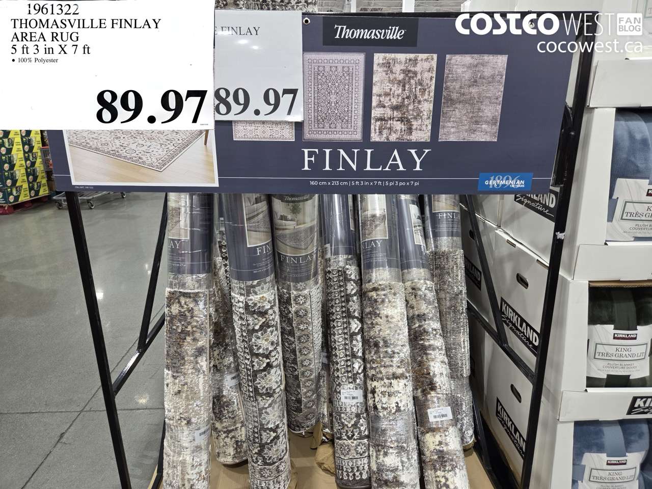 1961322 THOMASVILLE FINLAY AREA RUG 5 FT 3 IN X 7 FT $89.97