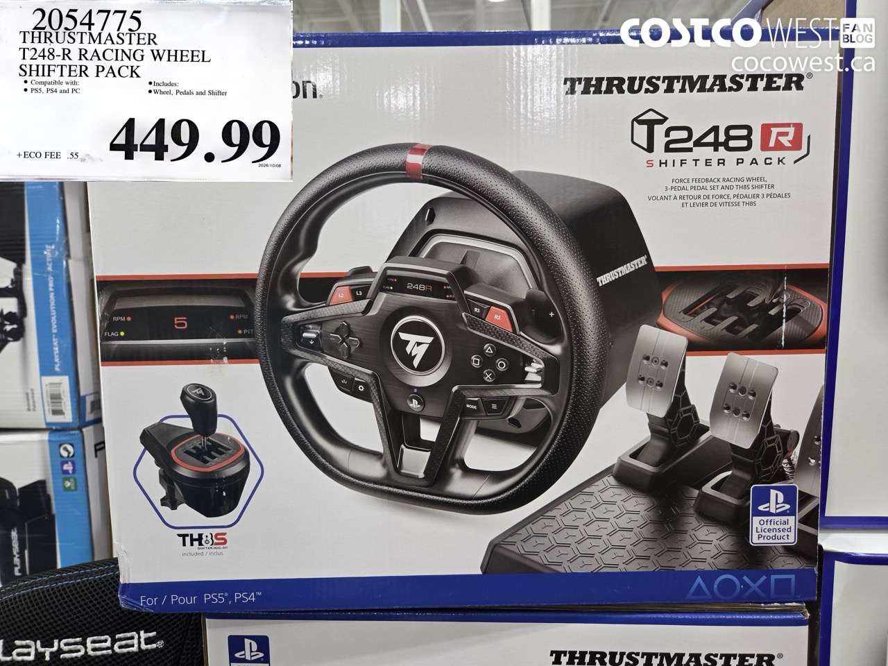 2054775 THRUSTMASTER T248-R RACING WHEEL SHIFTER PACK $449.99