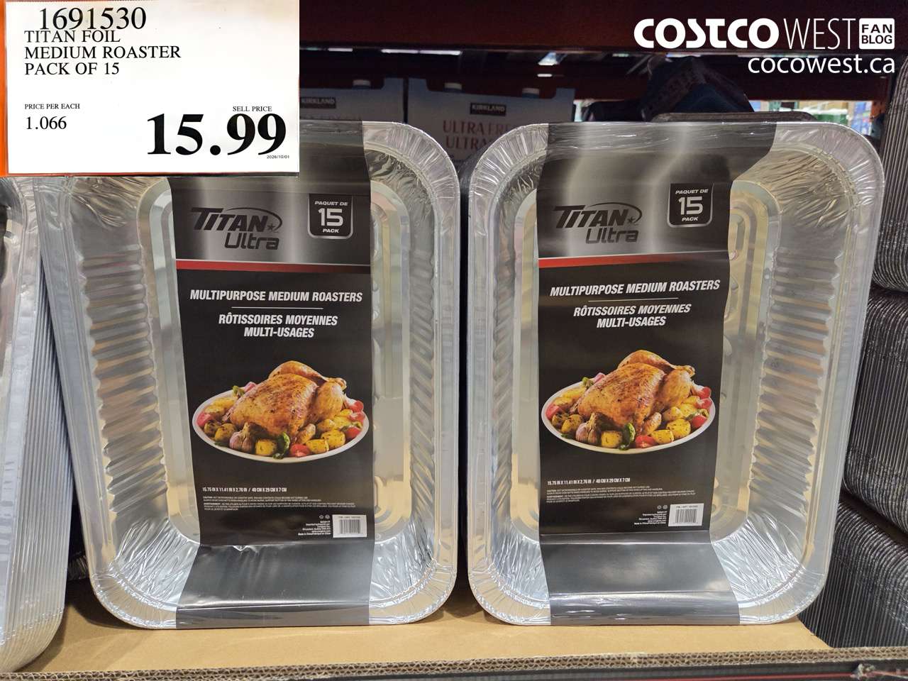 1691530 TITAN FOIL MEDIUM ROASTER PACK OF 15 $15.99