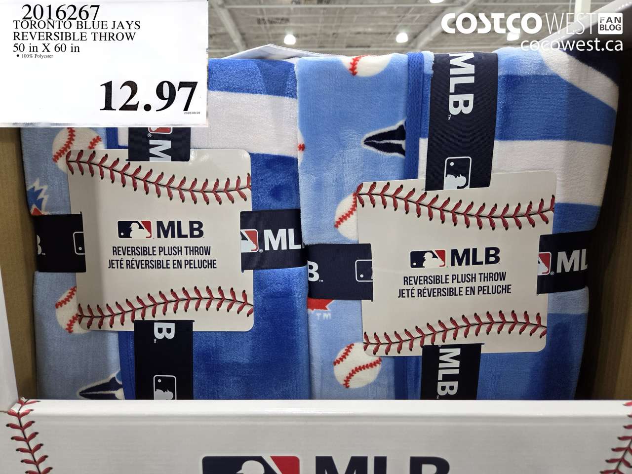 2016267 TORONTO BLUE JAYS REVERSIBLE THROW 50 IN X 60 IN $12.97
