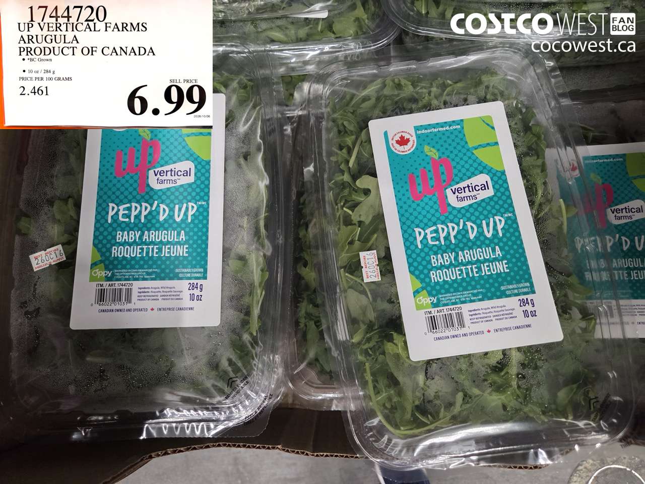 1744720 UP VERTICAL FARMS ARUGULA PRODUCT OF CANADA $6.99