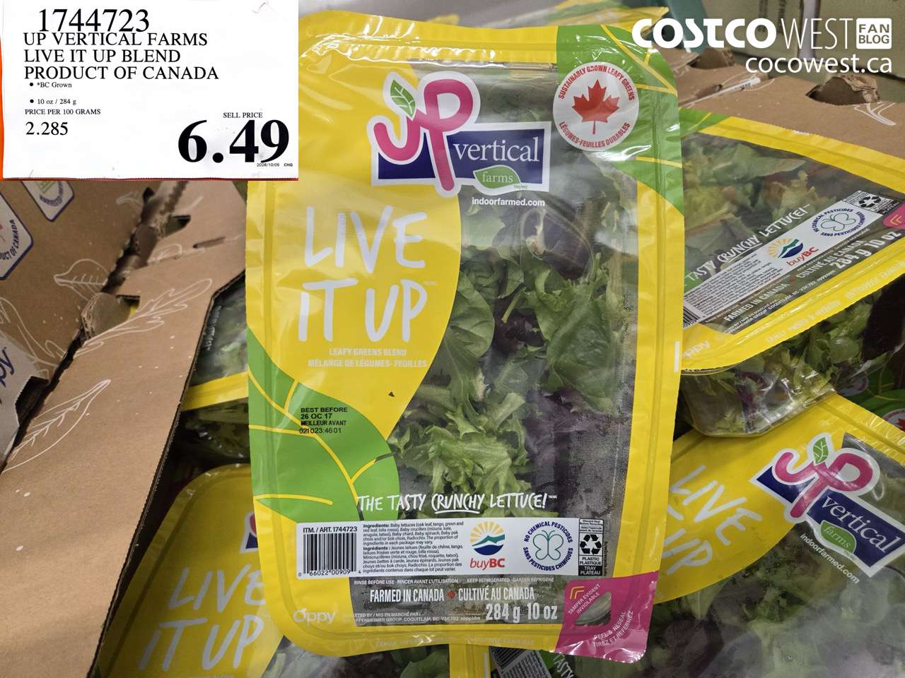 1744723 UP VERTICAL FARMS LIVE IT UP BLEND PRODUCT OF CANADA $6.49