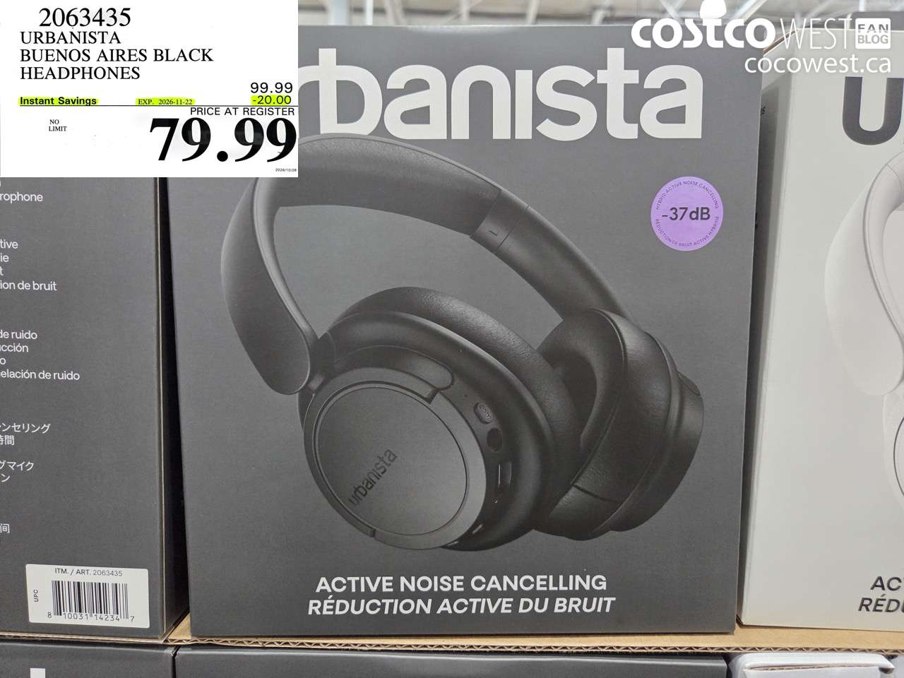 2063435 URBANISTA BUENOS AIRES BLACK HEADPHONES ($20.00 INSTANT SAVINGS EXPIRES ON 2026-11-22) $79.99