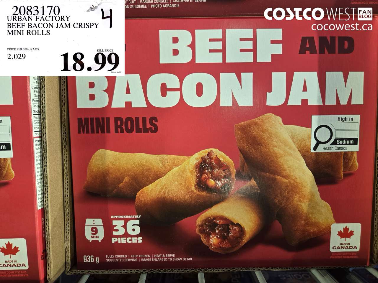 2083170 URBAN FACTORY BEEF BACON JAM CRISPY MINI ROLLS $18.99