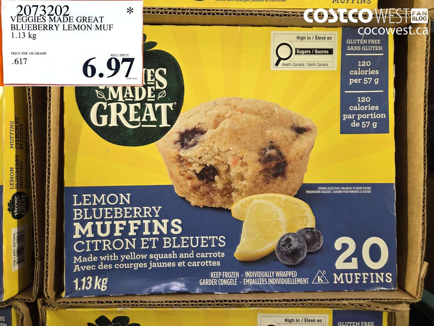 2073202 VEGGIES MADE GREAT BLUEBERRY LEMON MUF 1.13 KG $6.97