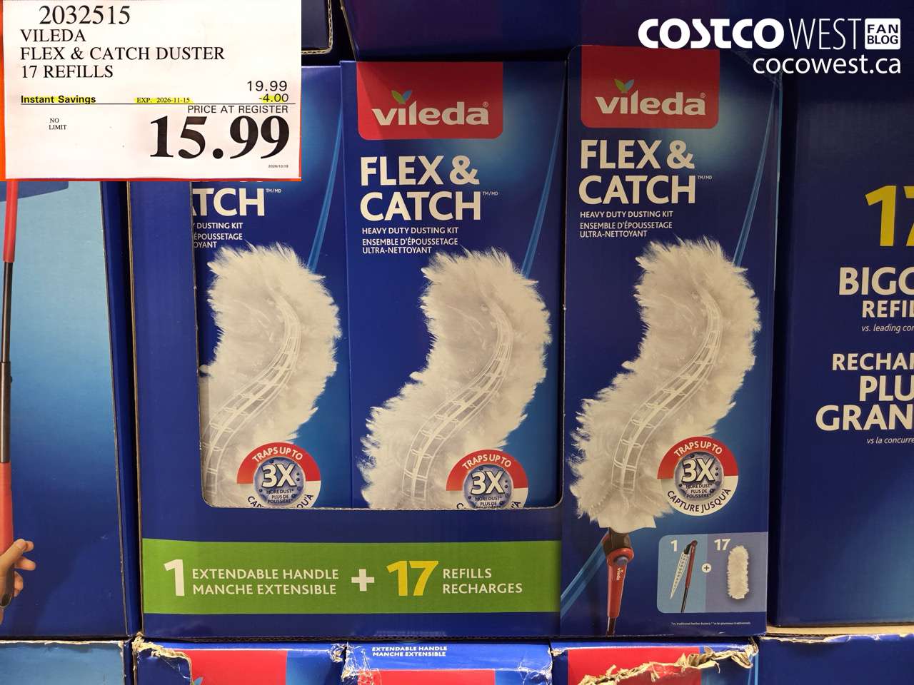 2032515 VILEDA FLEX & CATCH DUSTER 17 REFILLS ($4.00 INSTANT SAVINGS EXPIRES ON 2026-11-15) $15.99