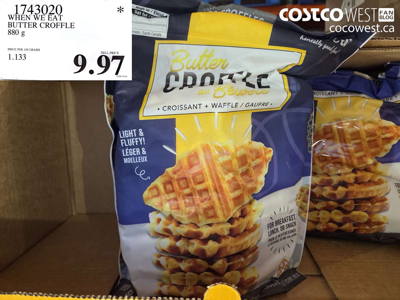 1743020 WHEN WE EAT BUTTER CROFFLE 880 G $9.97