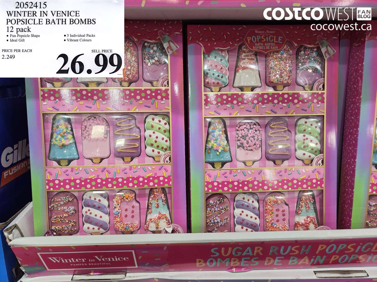 2052415 WINTER IN VENICE POPSICLE BATH BOMBS 12 PACK $26.99