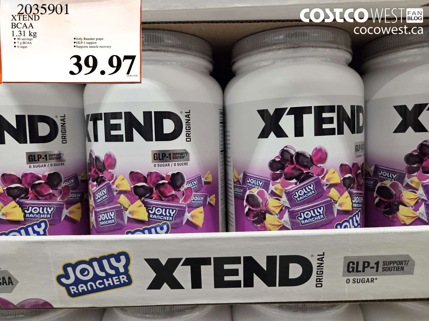 2035901 XTEND BCAA 1.31 KG $39.97
