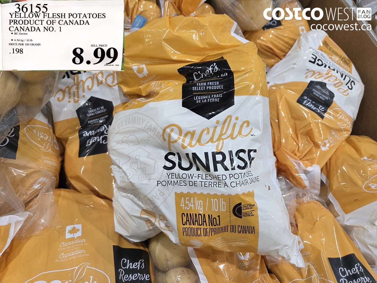 36155 YELLOW FLESH POTATOES PRODUCT OF CANADA CANADA NO. 1 $8.99