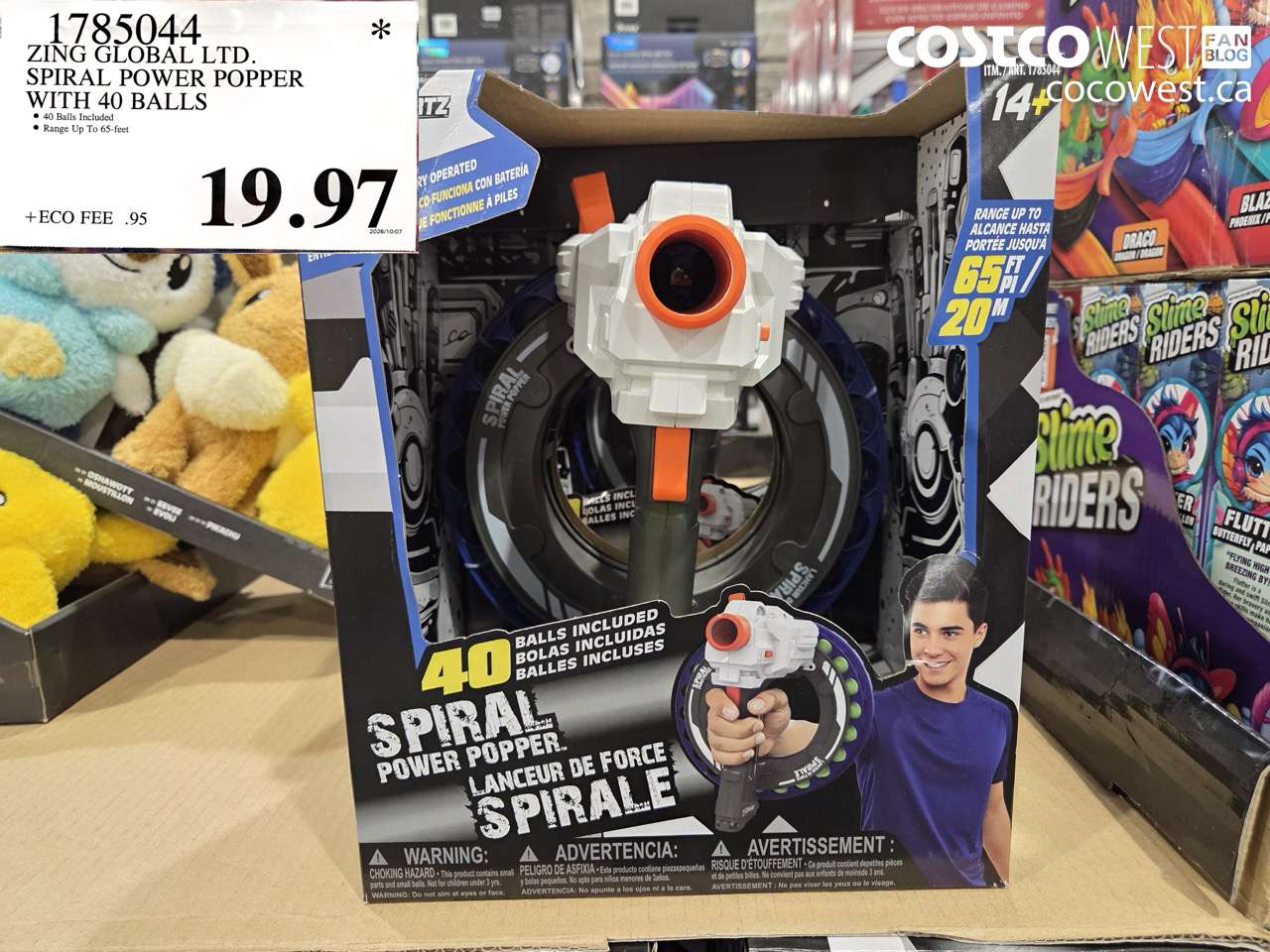 1785044 ZING GLOBAL LTD. SPIRAL POWER POPPER WITH 40 BALLS $19.97