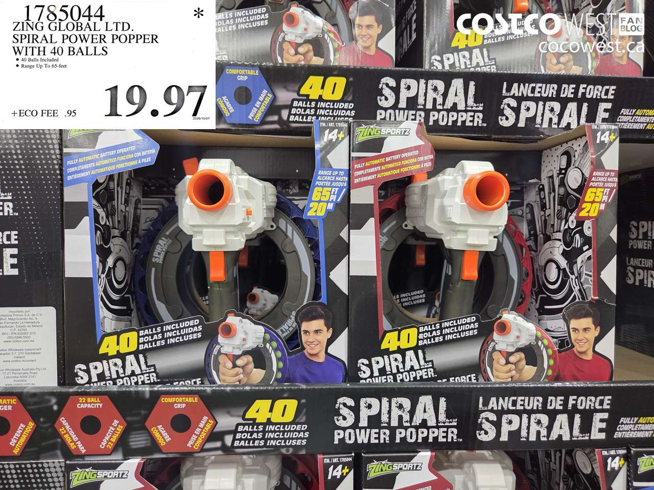1785044 ZING GLOBAL LTD. SPIRAL POWER POPPER WITH 40 BALLS $19.97