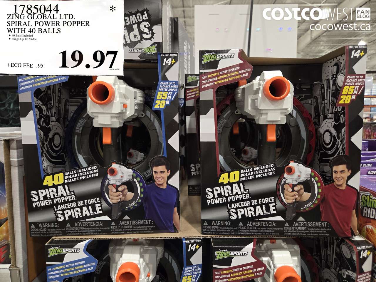 1785044 ZING GLOBAL LTD. SPIRAL POWER POPPER WITH 40 BALLS $19.97