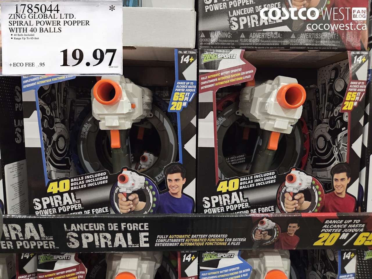 1785044 ZING GLOBAL LTD. SPIRAL POWER POPPER WITH 40 BALLS $19.97