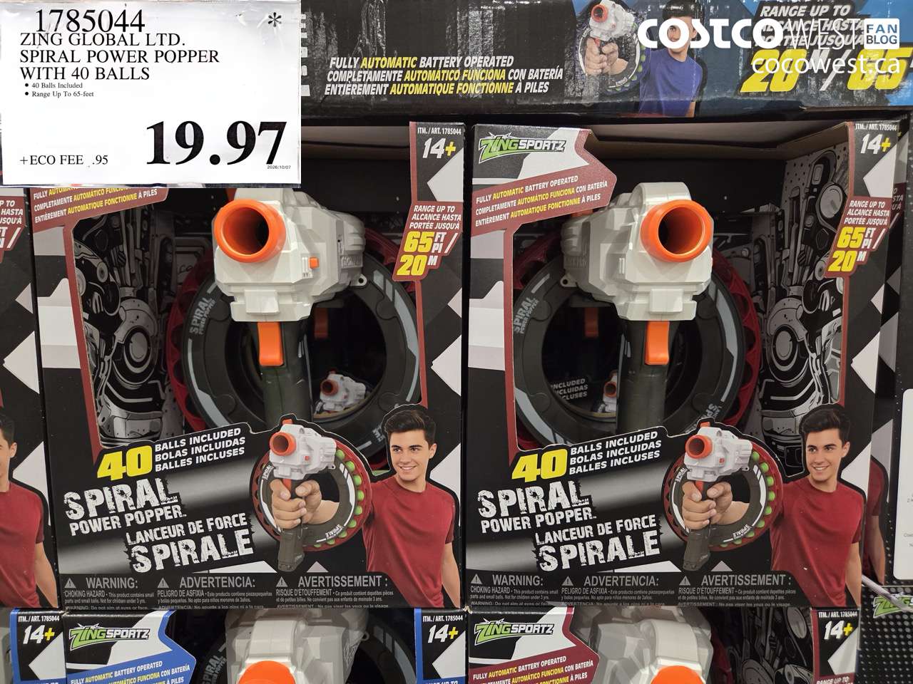 1785044 ZING GLOBAL LTD. SPIRAL POWER POPPER WITH 40 BALLS $19.97