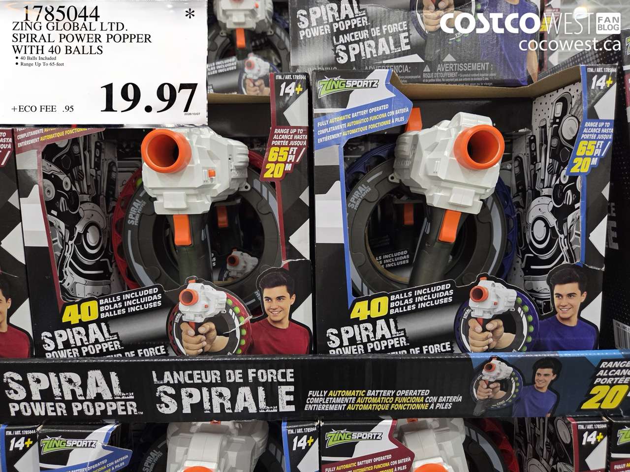 1785044 ZING GLOBAL LTD. SPIRAL POWER POPPER WITH 40 BALLS $19.97