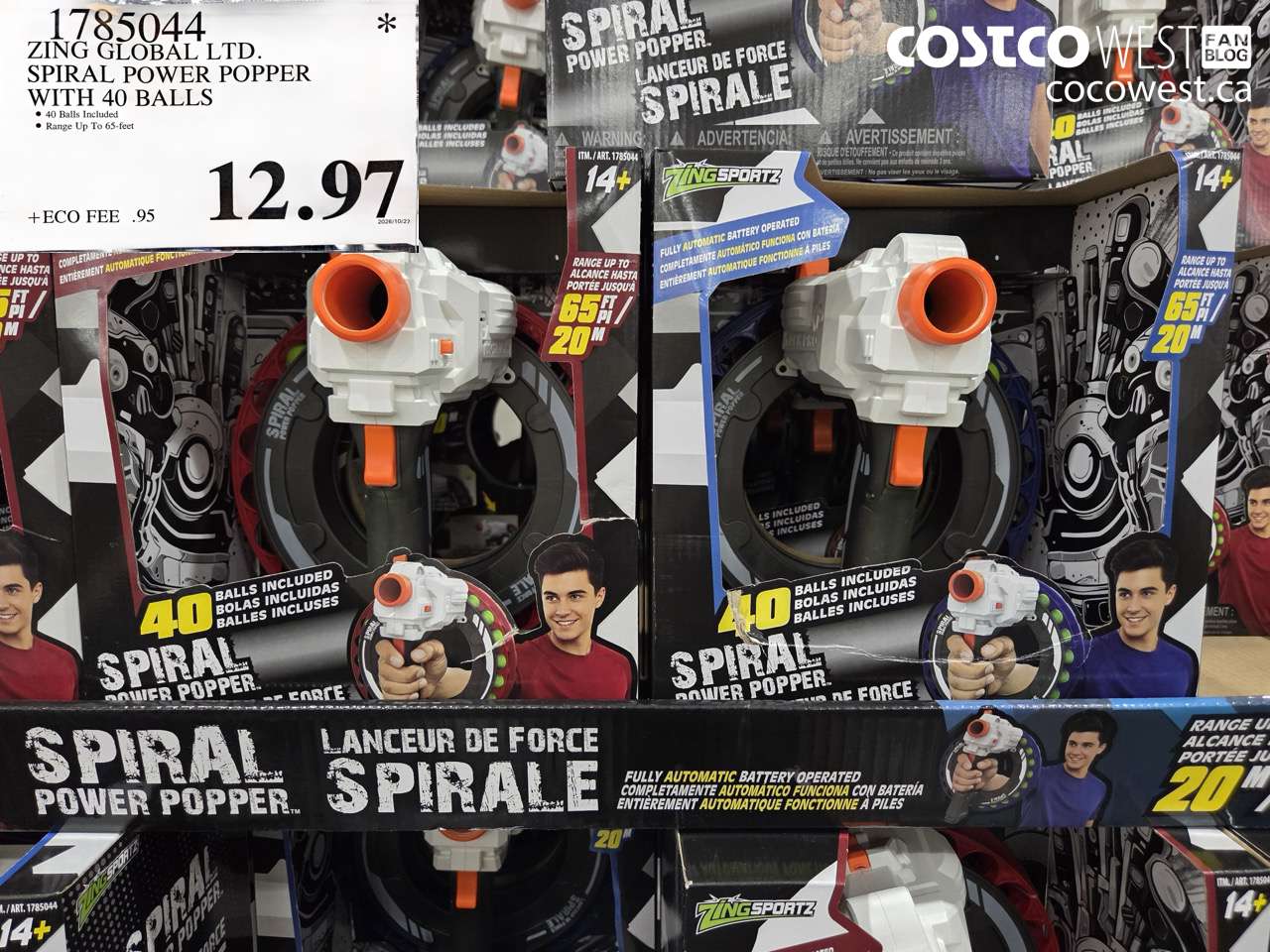 1785044 ZING GLOBAL LTD. SPIRAL POWER POPPER WITH 40 BALLS $12.97