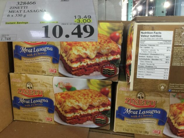 Costco Zinetti Meat Lasagna Review
