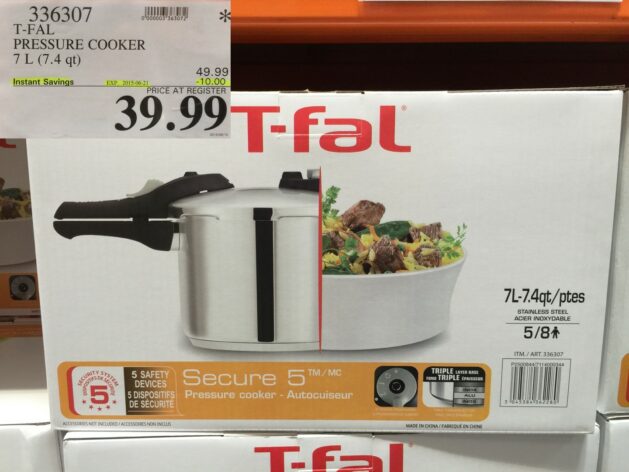 Costco] *Hot* T-Fal 5 security SS Pressure Cooker $36.99 V/S at CT