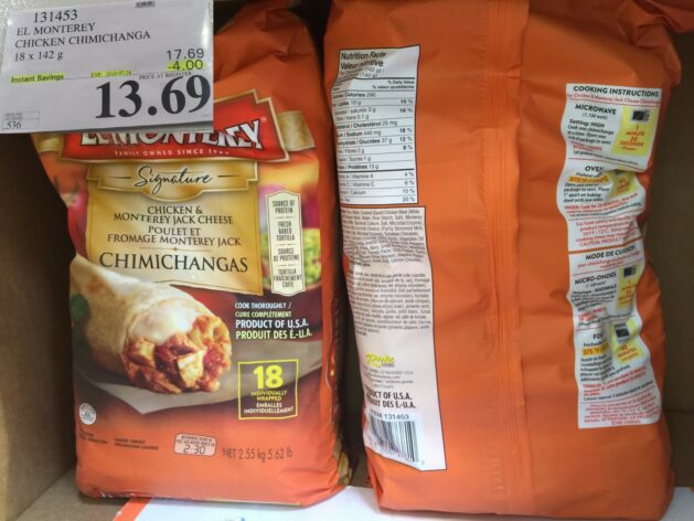 El Monterey Chimichangas at Costco