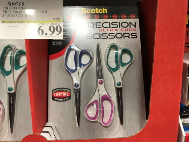 Scotch Precision Ultra Edge Scissors 3-Pack Only $5.99 at Costco
