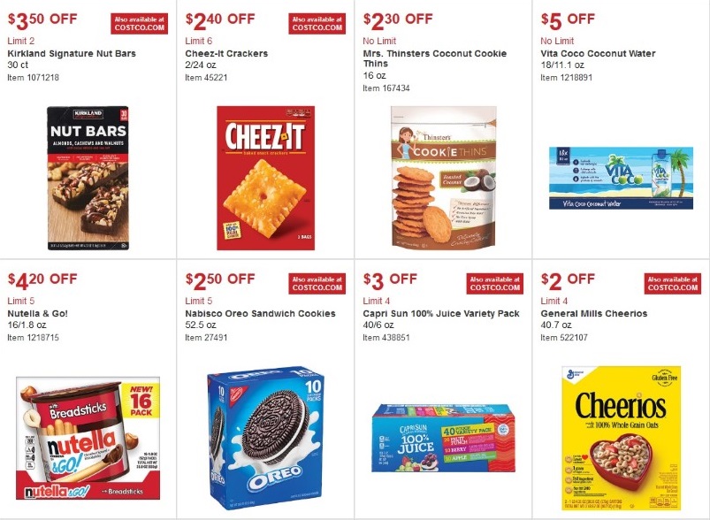 USA (Washington) Costco Sales Items April 8 May 13, 2018 Costco