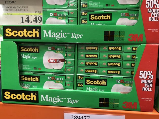 Scotch Magic Tape - 12 XL Rolls - 3/4 IN X 1500 IN – Cashier Depot
