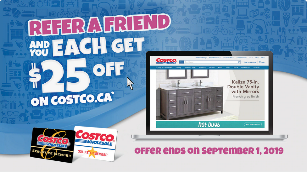 Costco Membership Offer ReferaFriend 2 X 25 Costco.ca voucher