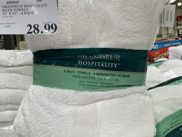 Grandeur Hospitality Bath Towels, 6-pack