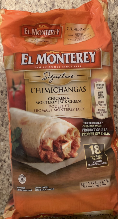 Are El Monterey Chimichanga's safe to cook in wrapper 