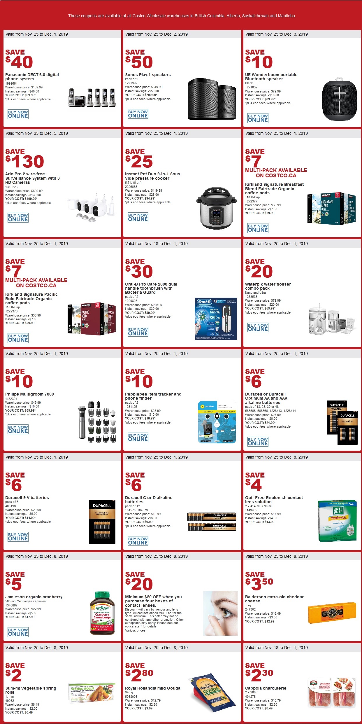 Early Thursday Black Friday Update Costco Sale Items For Nov 28 Dec 1 2019 For Bc Ab Mb Sk Costco West Fan Blog