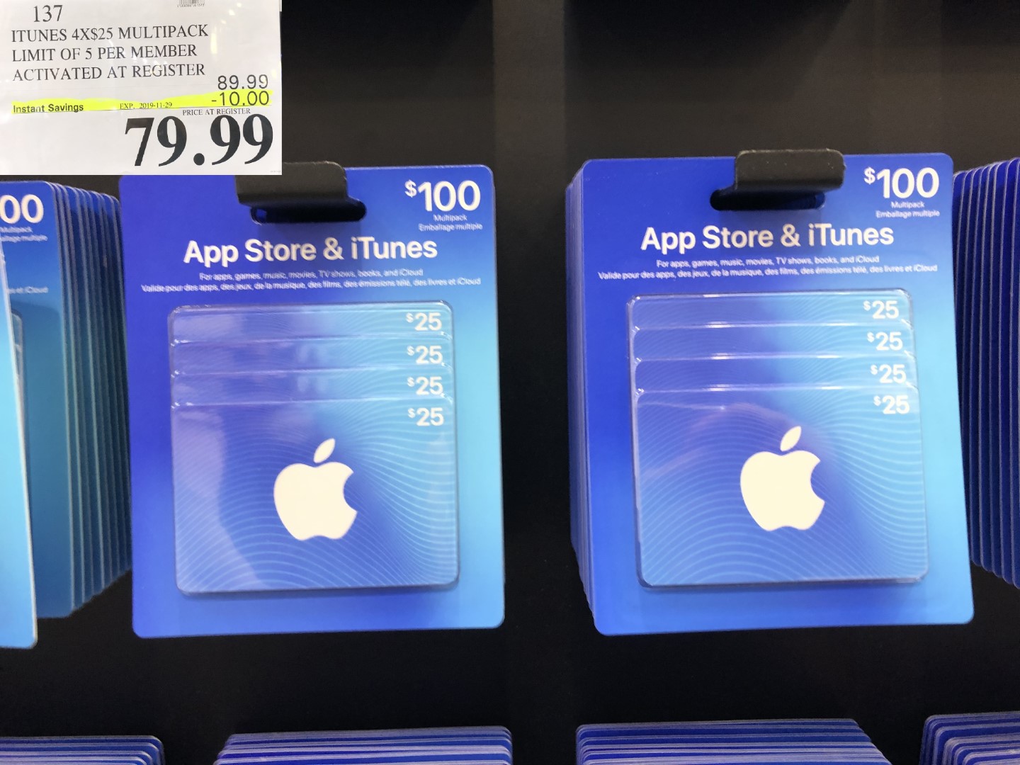 Costco Has Apple's iTunes Gift Cards on Sale for 20% Off Again • iPhone in  Canada Blog
