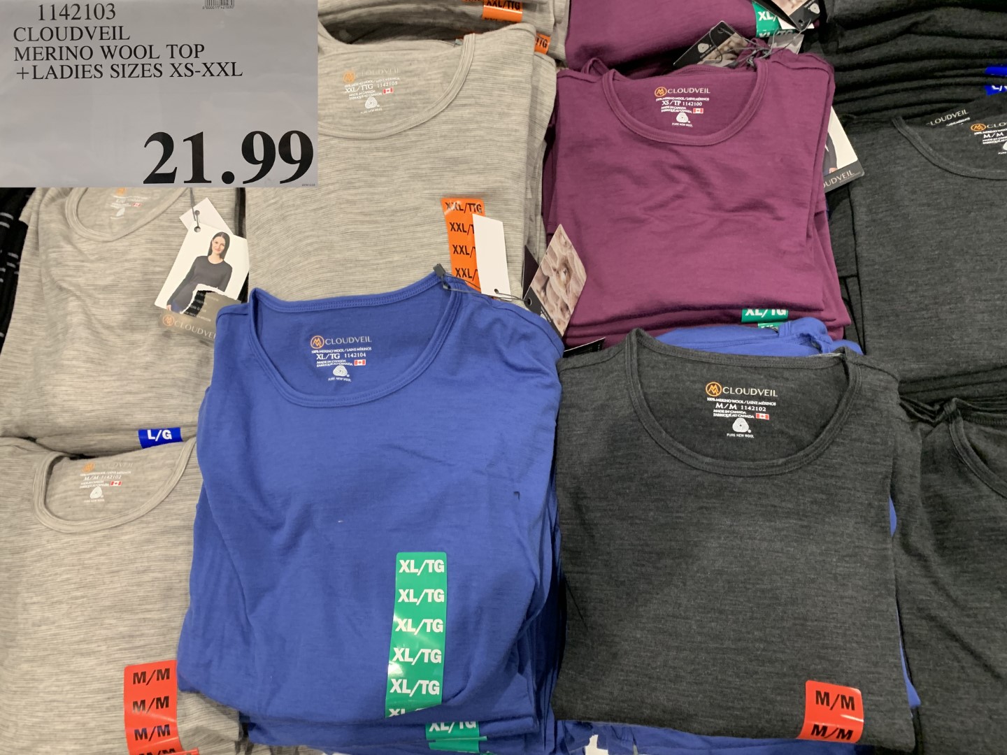 cloudveil merino wool base layer