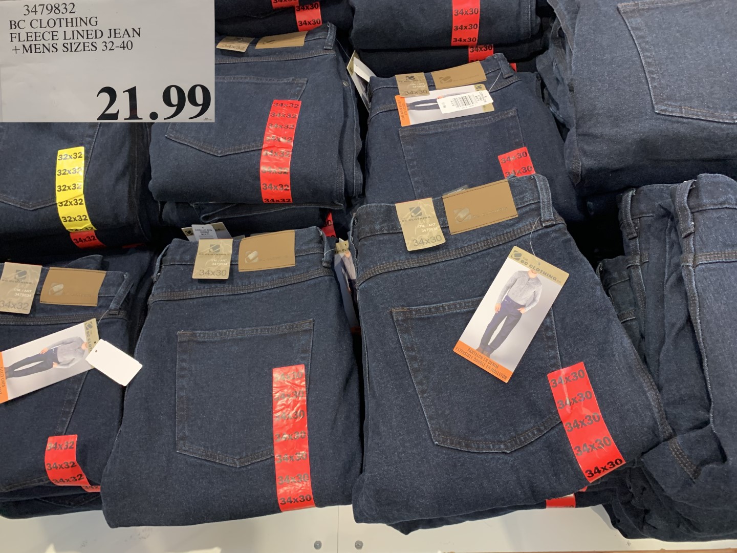 costco fleece lined jeans