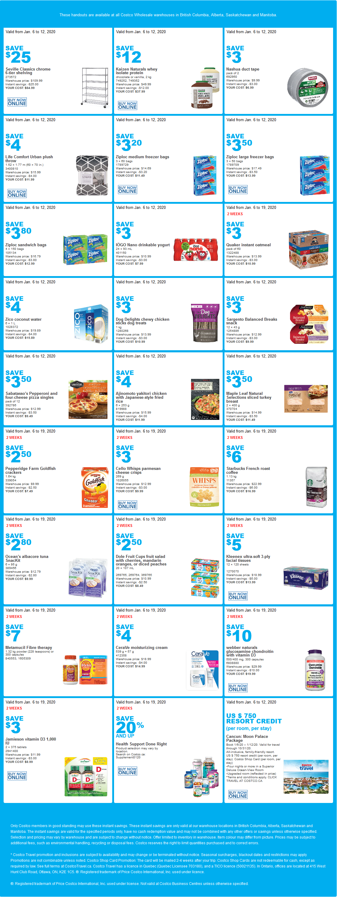 Costco Flyer & Costco Sale Items for Jan 6 -12, 2020, for BC, AB, SK ...