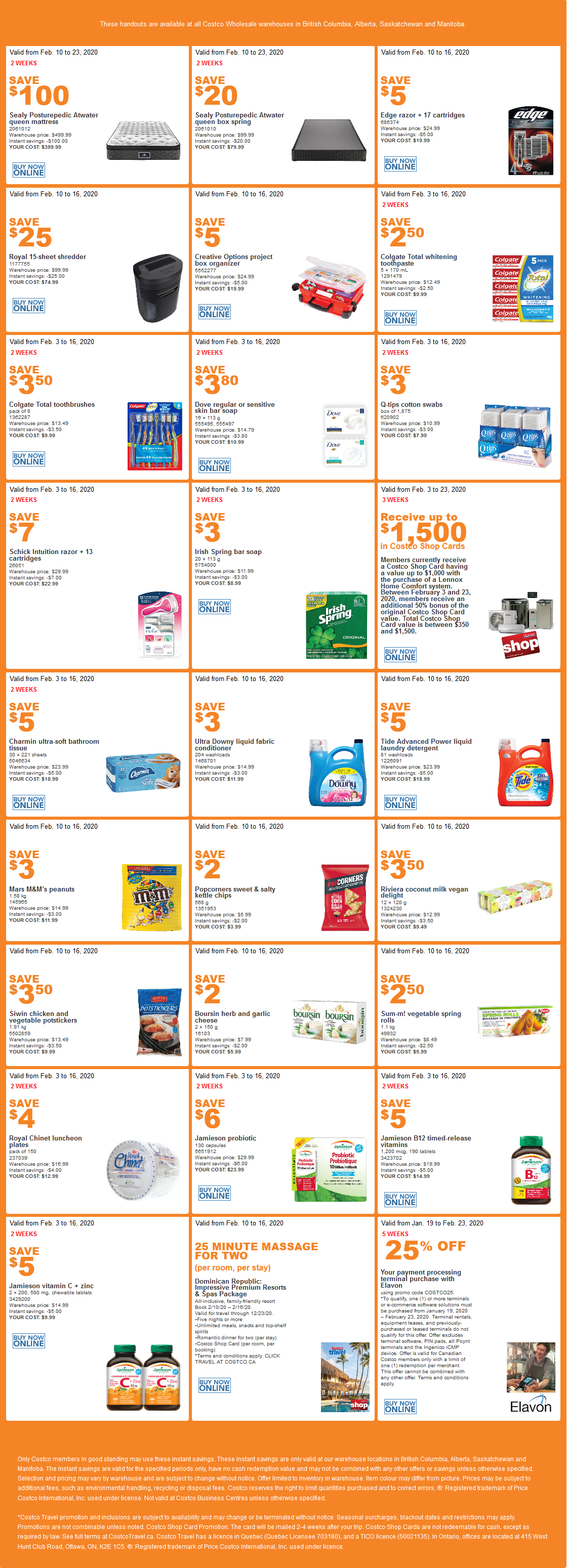 Costco Flyer Costco Sale Items For Feb 10 16 2020 For Bc Ab