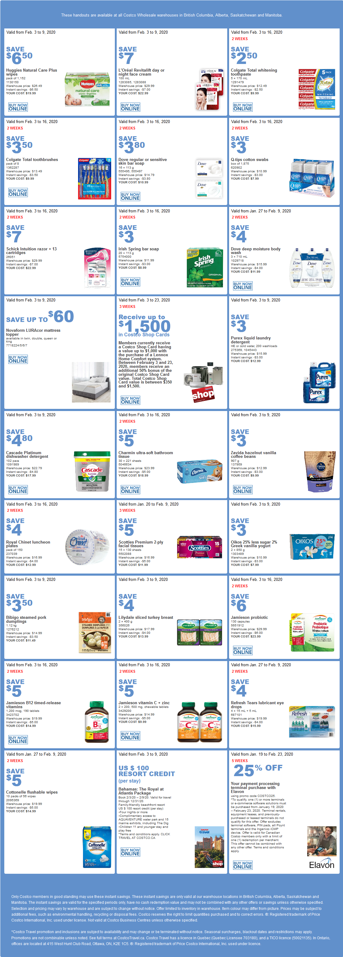 Costco Flyer & Costco Sale Items for Feb 3-9, 2020, for BC, AB, SK