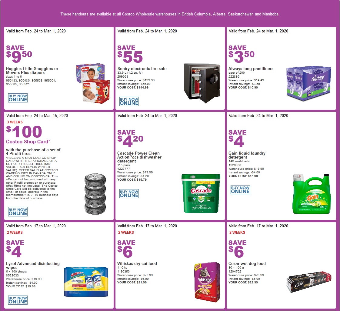 Costco Flyer & Costco Sale Items for Feb 24 - Mar 1, 2020, for BC, AB ...