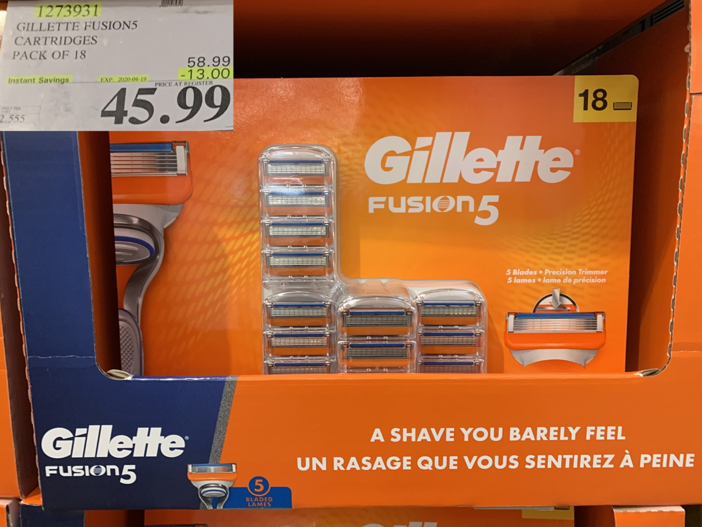 lame gillette fusion costco