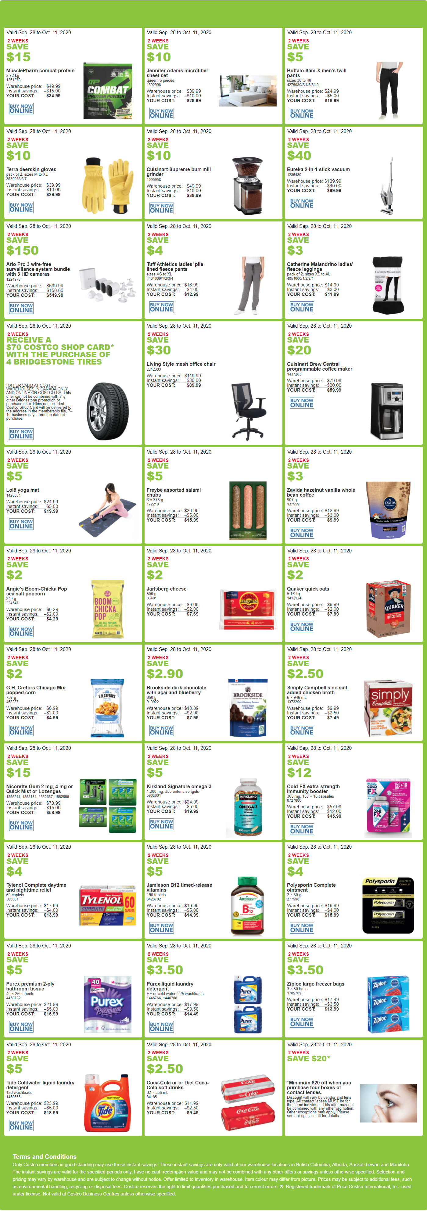 Costco Flyer & Costco Sale Items for Oct 5-11, 2020, for BC, AB