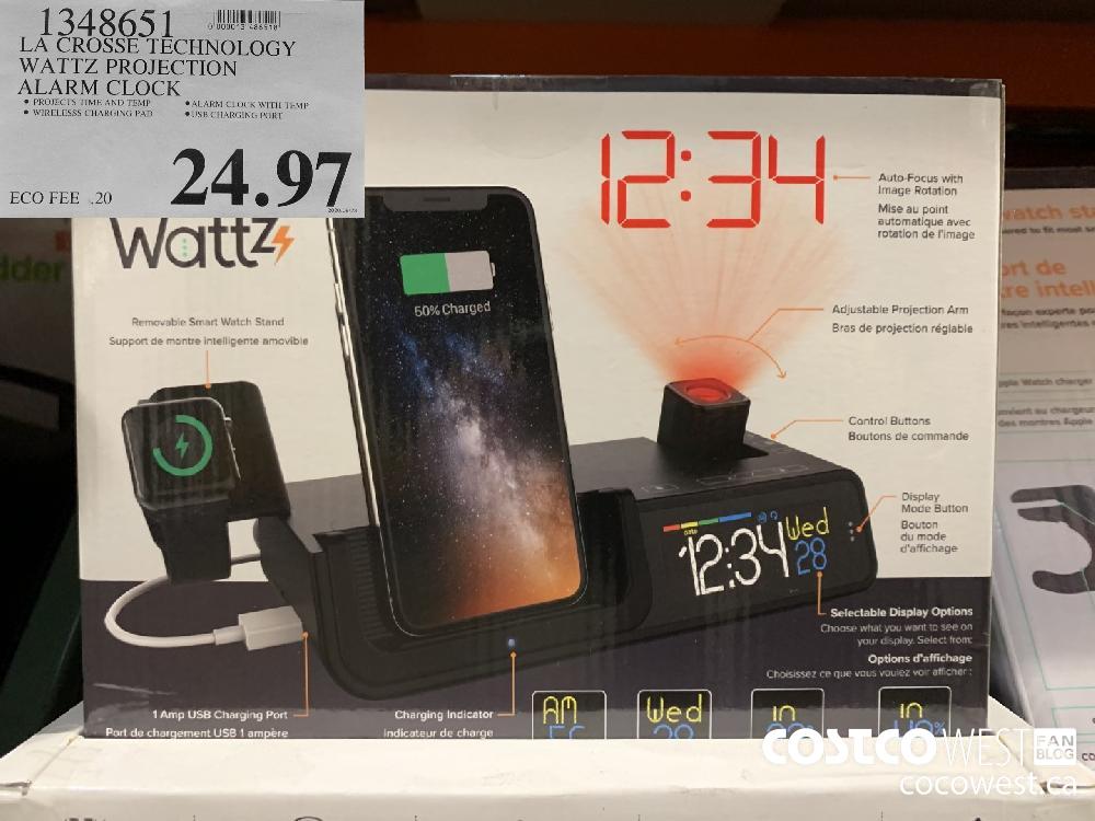 134865 LA CROSSE TECHNOLOGY WATTZ PROJECTION ALARM CLOCK 24.97